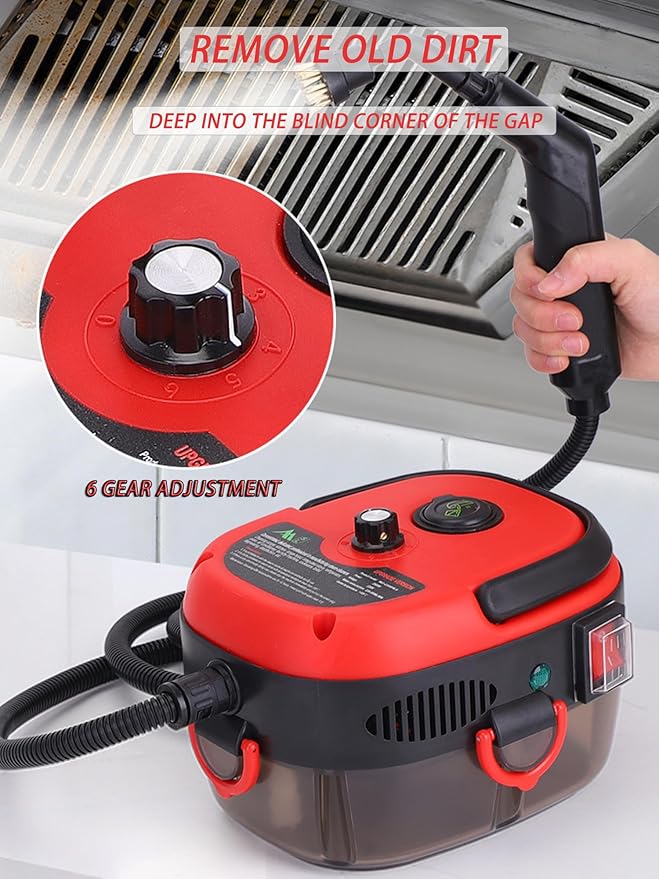 Steam Cleaning MachineSteam Carpet Cleaning Machine with 8 AccessoriesIntelligent Anti-Burn-Dry Function for Carpet (White)