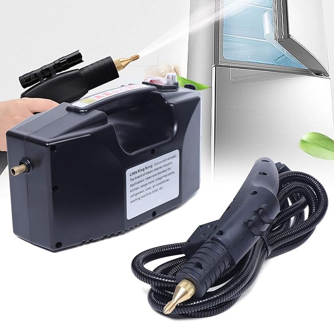 Handheld Steam Cleaner Portable Steam Cleaning Machine Automatic Pumping 10 in 1 Set Multi-Function Multi-Purpose -Free Multi-Surface Cleaning for Removing Oil/Stains/2792 (Color : Black)