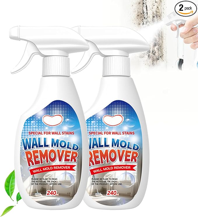 Highly Effective Removal Spray2026New Wall Cleaner SprayWall Remover Multi-Surface Cleaning SolutionDirt Dust And Stain RemoverFor WoodTileFabricBathroomsKitchens (2 Set)