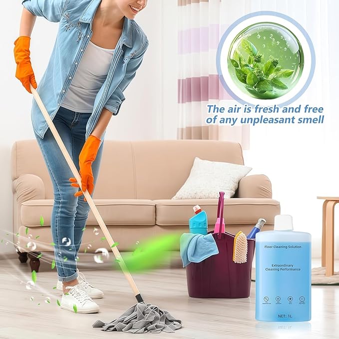2-Pack Floor Cleaning Solution Compatible with Roborock Saros S8 S7 Q Revo Q Series Floor Cleaner for Hardwood for Robot &amp Wet Dry Vacuums Mopping 2L 33.8 Fl. OZ Original Flavor