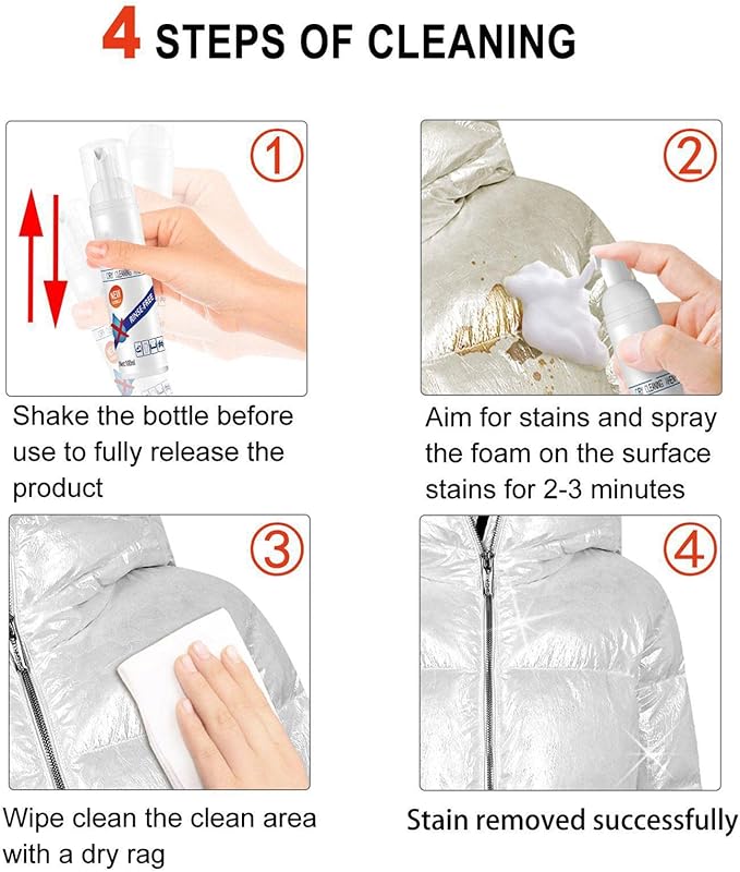Mattress Stain Remover Extra Strong Stain Eraser Fabric Cleaner Removes Deep Sitting Stains - Dry Wash Spray All Purpose Washing-Up Liquid for Almost All Types of Fabrics