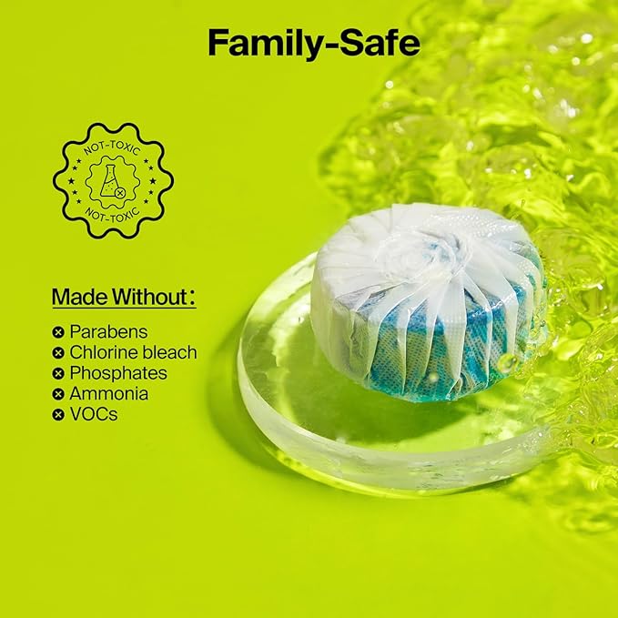 Auto Toilet Bowl Cleaner Tablets 21 Tabs Automatic Long-Lasting Blue Toilet Tank Cleaner Septic-Safe Helps Reduce Hard Water Stains Easy to Use