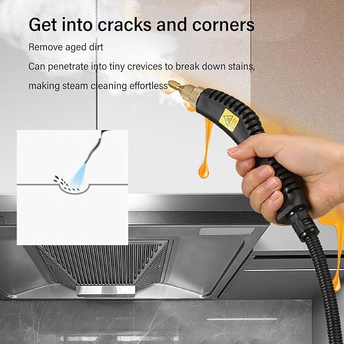 Handheld Steam Cleaner 2500W High Pressure High Temperature Steam Cleaner 1400ml Portable Steamer Cleaning Machine for Home Kitchen Car Beauty Salon (US Plug 110V)