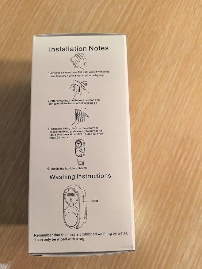 Toothbrush Cleaner &amp Toothbrush Holder Cleaning and Air Drying LED Smart Screen Rechargeable Wall Mount Toothbrush Holder for Bathrooms