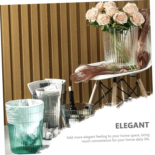 Luxshiny Thickened Trash Can Convenient Round Waste Basket for Kitchen Living Office and Bedroom for Use Large