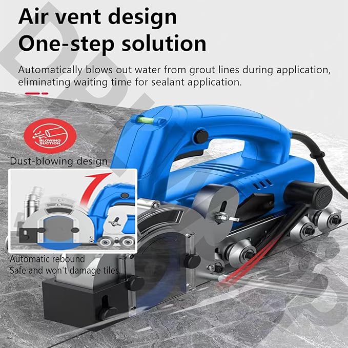 Electric Tile Gaps Crevice Cleaning Machine to Remove Old Grout and Cement Tile Joint Cleaner Tile Joint Cleaning Machine Automatic Rebound for Tile Maintenance Seamclearing-1.2mm
