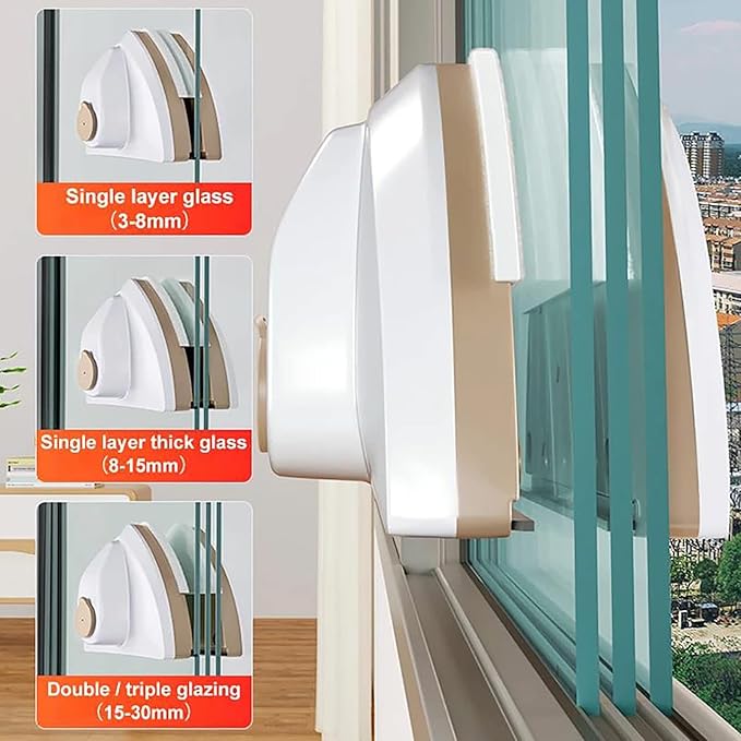 Bao Monad Magnetic Glass Brush Double-Sided scrubbing Window Cleaning Tool Automatic Drainage Double-Layer Household Cleaning Brush for Household