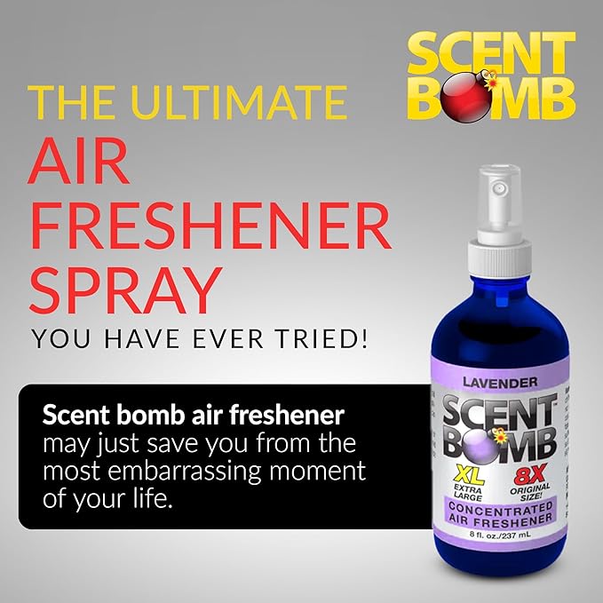 Scent Bomb Air Freshener Spray Long-Lasting Odor Eliminator for Home &amp Car Effective Deodorizer Spray for Kitchen Bathroom Fresh Room Spray &amp Smell Neutralizer Lavender