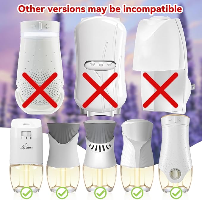 Plug In Air Fresheners for Home – 12 Pack Scented Refills with 1 Plug In Warmer – Linen Lavender Vanilla Long Lasting Fresh Air Freshener Odor Eliminator for Bathroom Room House