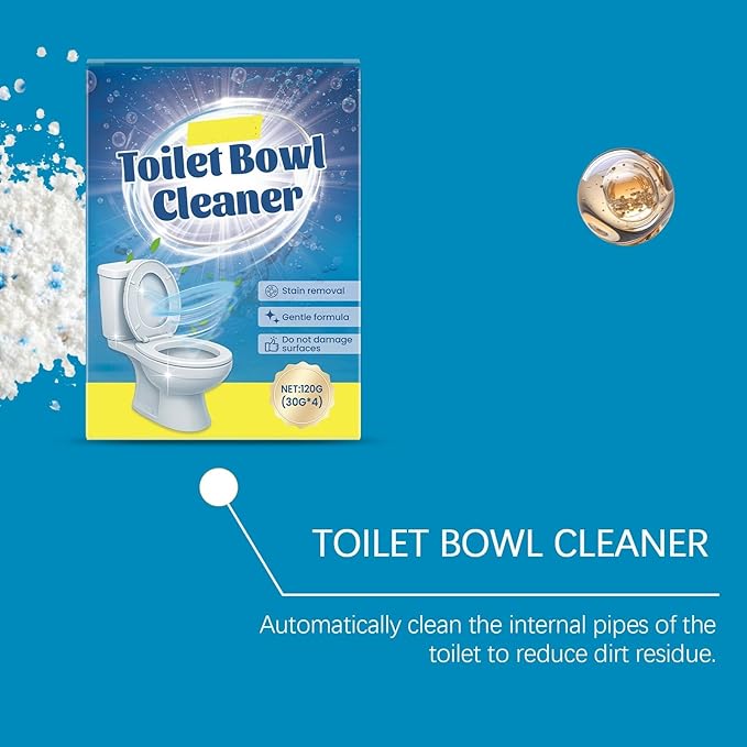 Toilet Cleaning Powder By Deep Penetrates Crevices Improves Odors Simple Operation(3pcs)