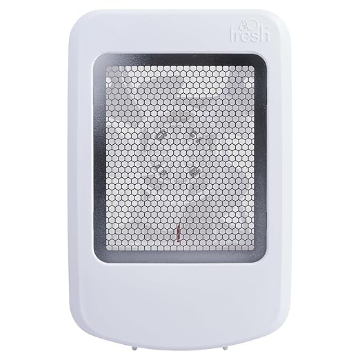Fresh Products ourfresh 2 Air Freshener Replace Metered Aerosol with Dry Fragrance 30 Day Use Medium Sized Spaces Light Activated Battery Operated Refill Reminder White Dispenser 1 pk