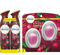 Febreze Air Freshener Odor Fighting Spray Cranberry Tart Limited Edition 8.8 oz. (Pack of 2) + Febreze Small Spaces Air Freshener Limited Edition Scents (Cranberry Tart 2 Count)