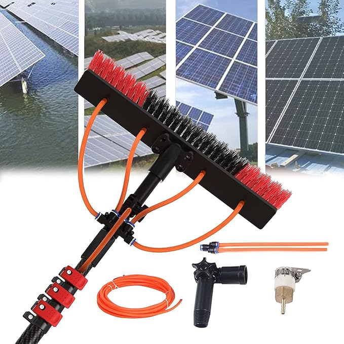 water fed pole kit window cleaning brush outdoor Water Fed Pole Kit Window And Solar Panel Cleaning System Pole Water Fed Telescopic Brush/Windows Cleaning &amp Washing Tool (Size : 19FT/6M)