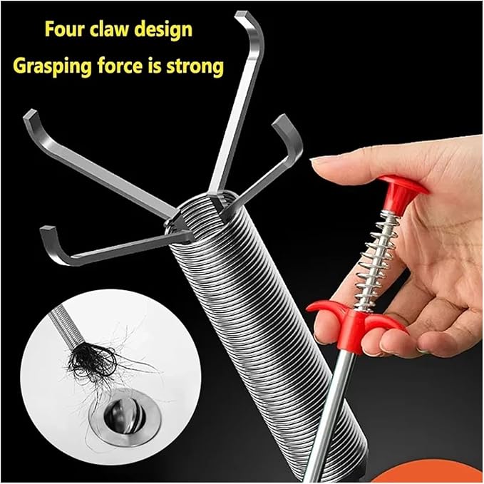 200cm Bendable Drain Clog Dredge Tools Water Sink Cleaning Hook Sewer Dredging Spring Pipe Hair Remover