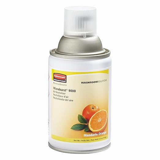 Rubbermaid Commercial Microburst 9000 Aerosol Air Freshener Refill Mandarin Orange