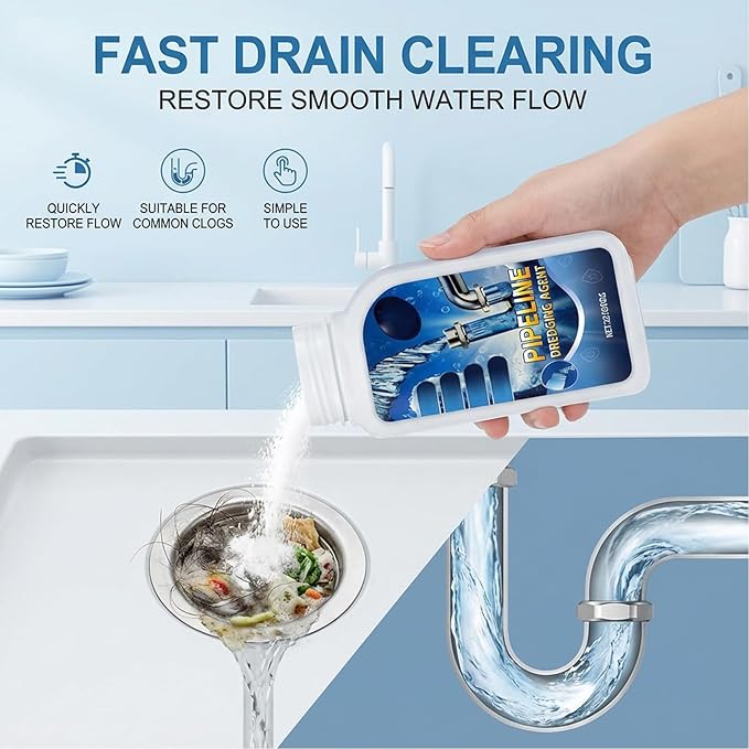 High-Efficiency Pipeline Dredging Agent &amp Drain Clog Remover Sink Drain and Pipeline Dredging Agent Quick Clean Drains Clog Remover
