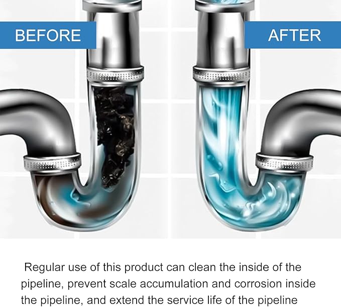 Drain Cleaner &amp Deodorizer - Professional Grade Pipe Unclogging Solution for Kitchen Sinks Bathroom Drains(3PCS)