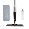 OVENTE Microfiber Spray Mop for Floor Cleaning with Refillable Bottle Washable and Reusable Pad 360° Spin Flat Cordless Wet Scrubber for Hardwood Ceramic Laminate and Vinyl Tiles Black CTM121BGD