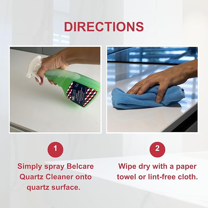 Quartz Countertop Cleaner Kitchen Spray Bathroom Vanity Cleaner ph-Neutral Streak Free - 17 fl oz