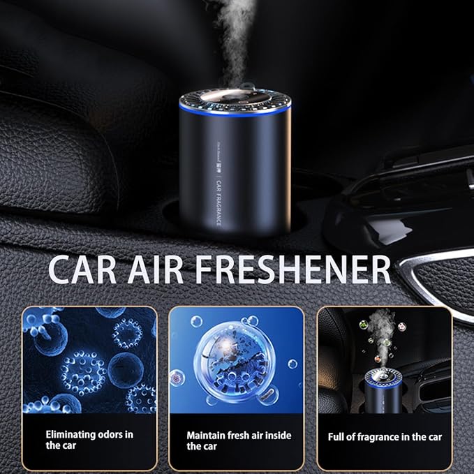 Kwak's Car Air Freshener DiffuserSmart Rechargeable Aromatherapy Essential Oil Diffuser with Starry Sky ProjectionMini Portable Suitable for Car Home and Office