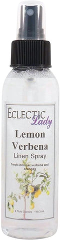 Lemon Verbena Linen Spray (Double Strength) 16 ounces - Eclectic Lady Sheet and Linen Spray - No Artificial Colors Parabens or Preservatives - Long-Lasting Scent for Bed Fabric &amp Pillow
