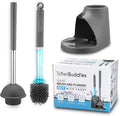 Toilet Brush &amp Plunger Set - Toilet Bowl Brush and Holder Refillable Liquid Dispenser Brush - 2 in 1 Silicone Toilet Brush &amp Plunger Set for Bathroom