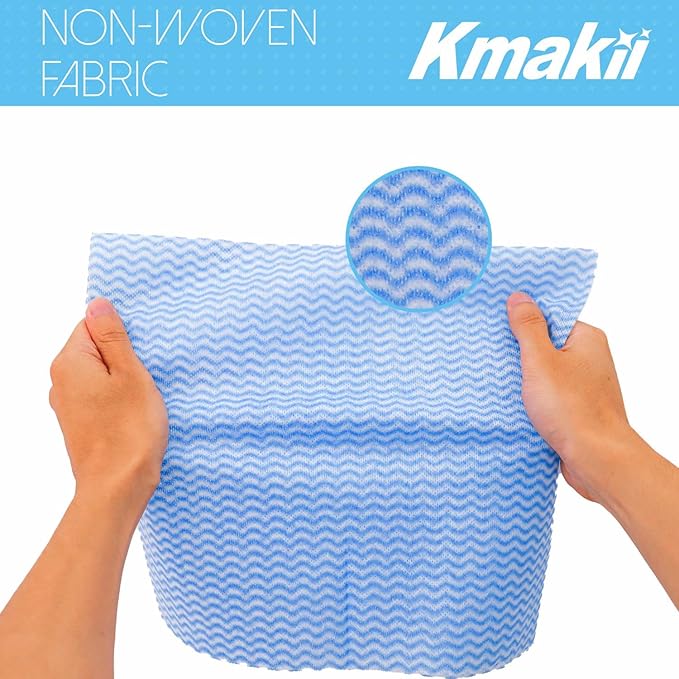 KMAKII Handi Wipe Reusable Cloths - Multi-Purpose Disposable Dish Cloths and Towels Ultra Absorbent Fast-Dry Durable Cleaning Wipes for Kitchen and Home 4colors 11.8 x 21 inches Pack of 80