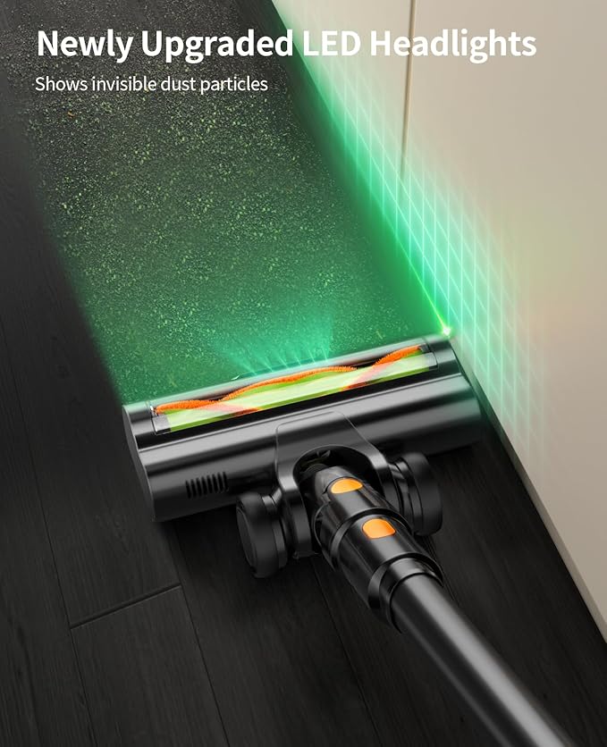 SunSare Cordless Vacuum Cleaner 55KPa 650W 70Mins Vacuum Cleaner for Home V-Anti-Tangle Stick Vacuum with Scented Tablet Upgraded dust Emptying Cup Vacuum Cordless for Pet Hair/Carpet/Floors