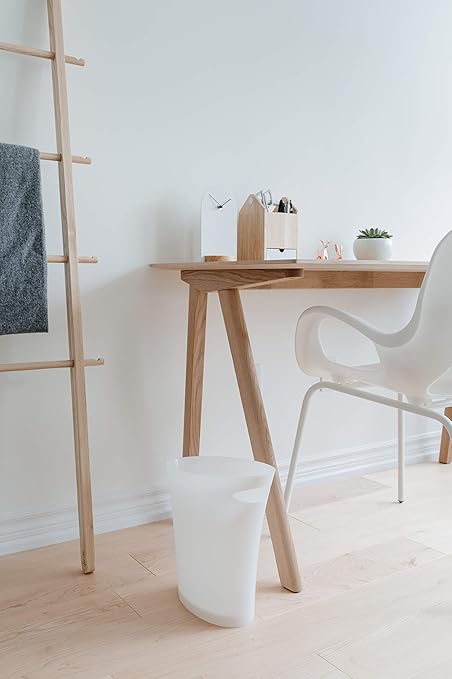 Umbra 2 gal. White Skinny Wastebasket