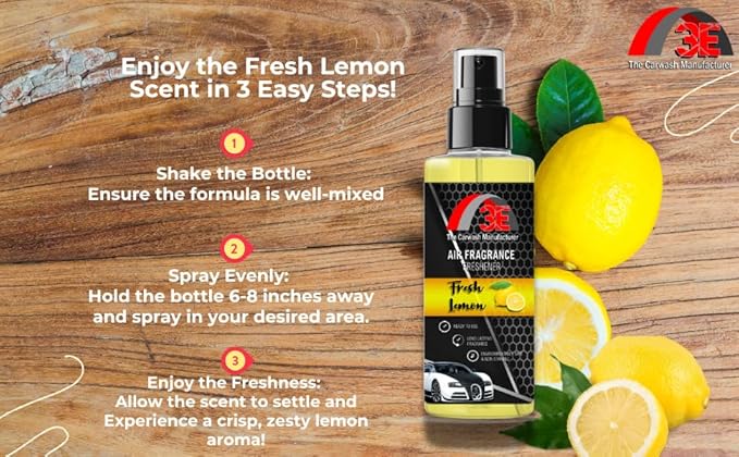 Air Freshener Fresh Lemon Scent and Odor Eliminator Premium Smell Fragrance Premium Smell and Odor Eliminator Half Gallon (64 oz)