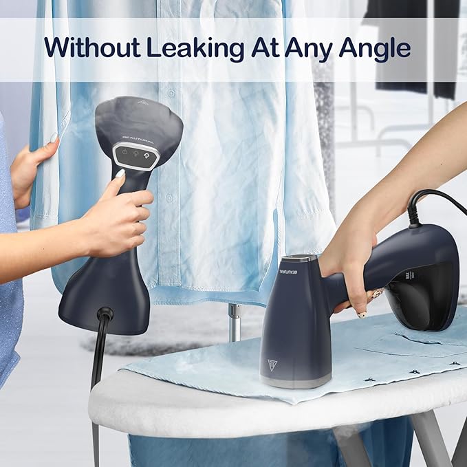 BEAUTURAL Handheld Garment Steamer for Clothes Handheld Steamer with Foldable Design Easy to Remove Wrinkles 1500W 25-Second Fast Heat up 2 Steam Level Setting with Continuous Steaming