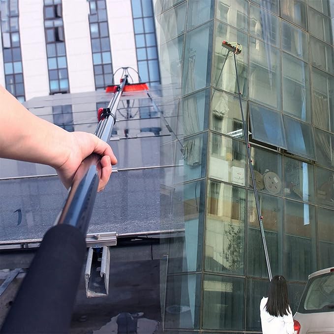 Water Fed Pole Kit (3.6M-9M) Window and Solar Cleaning Pole w/Water Fed Telescopic Brush/Windows Cleaning &amp Washing Tool9M/30FT