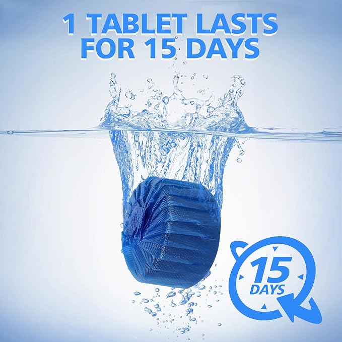 USKICH 80 Pack Toilet Bowl Cleaner TabletsBlue Automatic Toilet Tank Cleaners Long-Lasting Household Toilet CleanersToilet flush Cleaning &amp Deodorizer