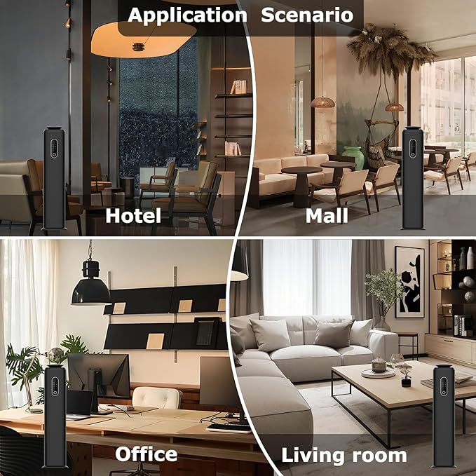 1000ML- Tower Hotel Scent Diffuser with WiFi App Control for Whole House - Commercial Diffuser Machine Cover 10000 Sq Ft - Scent Air Machine &amp Waterless Essential Oil Diffuser for Large Room - Bla