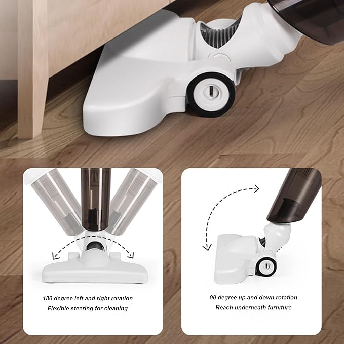 Tnfeeon Home Lightweight Mini Cleaner for Carpet and Hard Floor Cordless Stick Vacuum with Powerful Suction for Car Carpet Hardwood Floor Pet Hair Multi Surfaces Handheld Vac