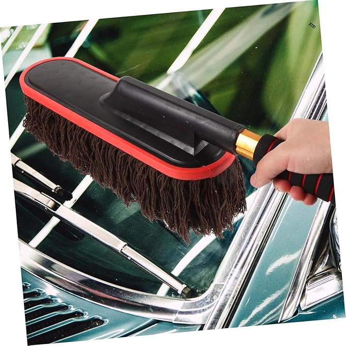 Car Wash Mop with Telescopic Handle Soft Brush for Auto Detailing Retractable Brush for Sweeping