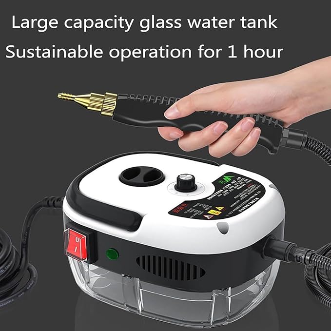 Muntuni Steam Cleaner 2500w Handheld High Temperature Pressurised Steam Cleaner Steam Cleaner for Car Floor Kitchen Bathroom Tiles green