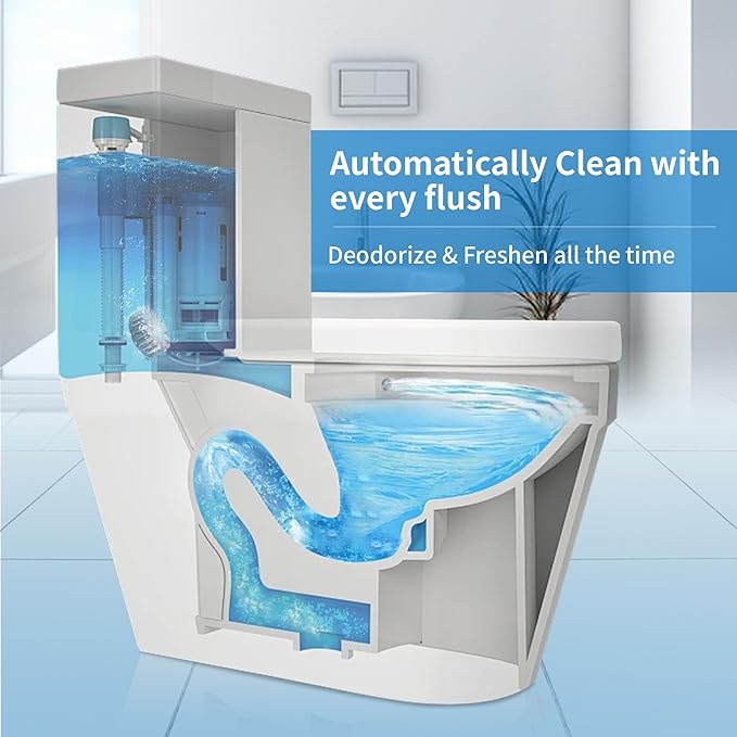 Toilet Bowl Cleaner Tablets Automatic Toilet Tank Cleaner for Deodorizing &amp Descaling Long-Lasting with Sustained Release Technology for Bathroom Cleaners Blue &amp White 40 Packs