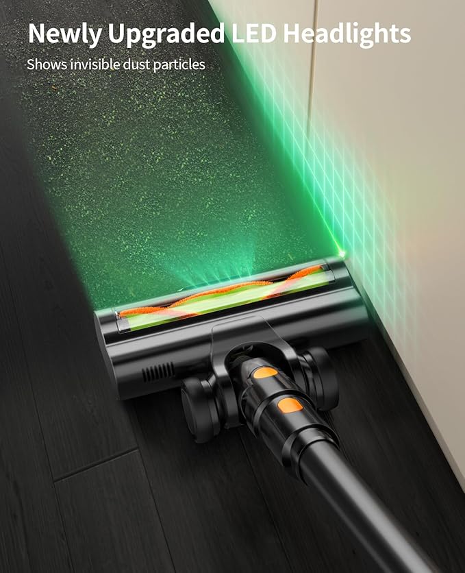 SunSare Cordless Vacuum Cleaner 650W 55KPA 70Mins Vacuum Cleaners for Home Stick Vacuum with Aromatherapy Anti-Tangle Brush Anti-Tangle Wireless Vacumm for Home/Pet Hair/Carpets/Floors