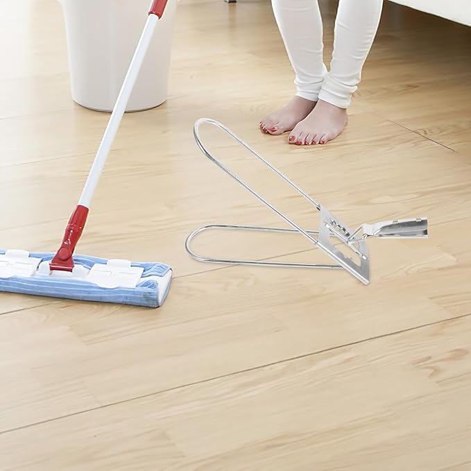 Stainless Steel Folding Mop Frame Flat Mop Support Commercial Floor Cleaning