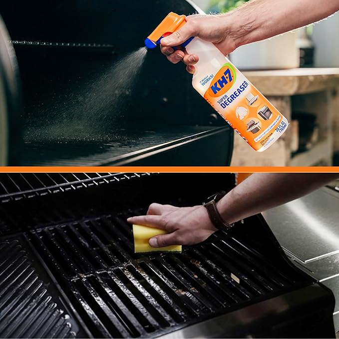 KH-7 Super Degreaser Multipurpose Cleaning Spray: The Heavy Duty All Purpose Cleaner for Your Home Kitchen Garage Car &amp Laundry | Total Cleaner &amp Powerful Grease Remover 26 oz (3 Pack)