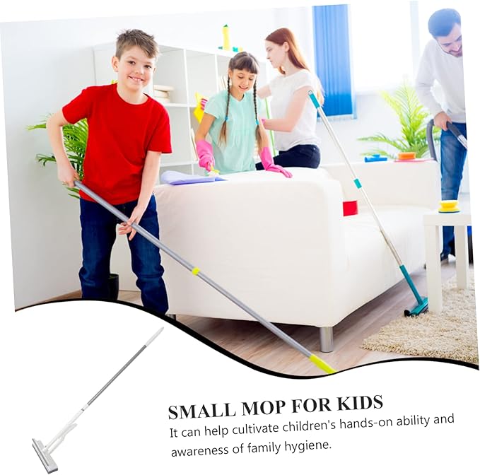 ERINGOGO Small Self Squeeze Mop for Mini Household Cleaning Tool for Tiles Glass and Floors Lightweight Easy to Use Promotes Cleaning Skills