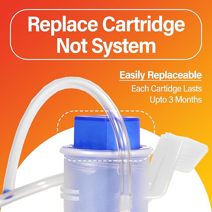 Self Cleaning Toilet System - Automatic Toilet Bowl Cleaner with Starter Cartridge Lasts Up 3 Months Continuous Cleaning - Refillable Toilet Bowl Cleaner for Stains Rings and Odor