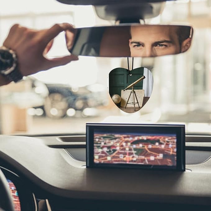 5PCS Car Air Freshener Hanging Personalized Double Sided Telescope Globe Car Fresheners Long Lasting New Cars Scents Cute Automotive Freshies for Closets Drawers (tea)