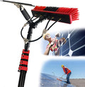 Outdoor Window Cleaning Water Fed Telescopic Brush Water Fed Kit with Hose SpraySolar Panel Cleaning Equipmentfor Caravan Solar Panel Deck30FT(9M)