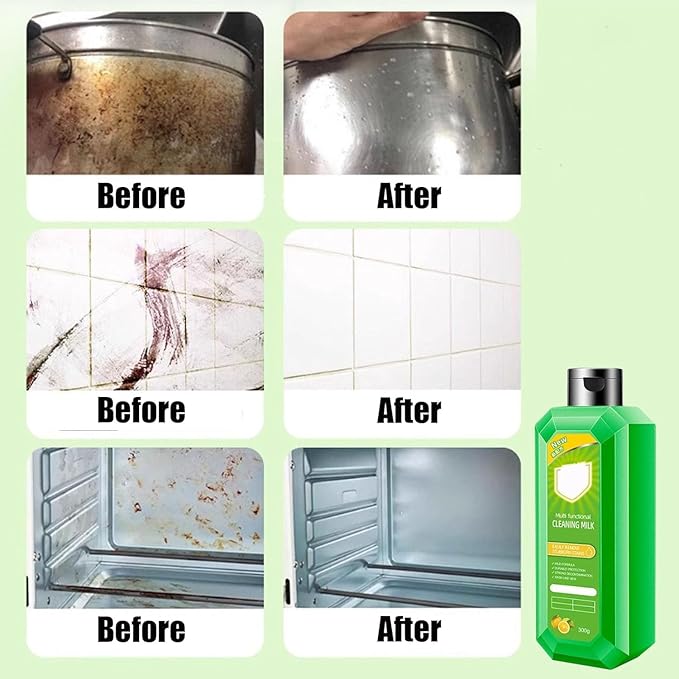 Cleaning Milk House Cleaner 2026 New Multi Scene Cleansing Milk 10.5 Oz/300 Ml Kitchen Stains Cleaners for Multi-scene Clean (2)