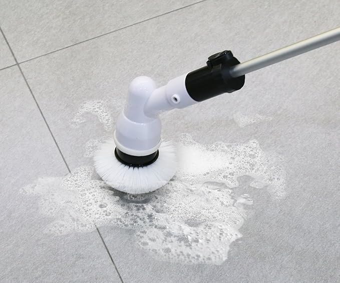 2020 New Electric Spin Scrubber 360 Power Bathroom Scrubber with 3 Multi-Purpose Replaceable Brush Heads for Cleaning Shower Floor Tile Grout &amp Kitchen