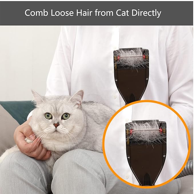 Brush Hair Deshedding Tool for Dogs&ampCats Professional Shedding Fur Remover Comb as Vacuum Cleaner Attachment Kit for Dyson V15 V12 V11 V10 V8 V7 V6