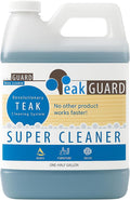 Teak Cleaner &amp Brightener Pre-Finish Wood Cleaner for Outdoor Furniture &amp Boat Teak Surfaces Deep-Cleaning Marine Restorer Water-Based Oil-Free Easy-to-Use 64 oz