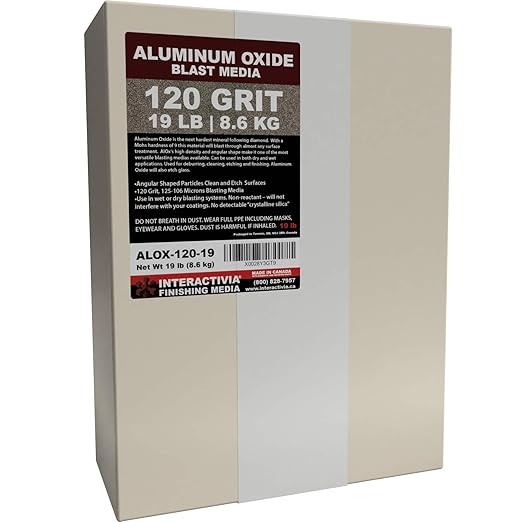 #120 Aluminum Oxide - 19 LBS - Fine Sand Blasting Abrasive Media for Blasting Cabinet and Blasting Guns.
